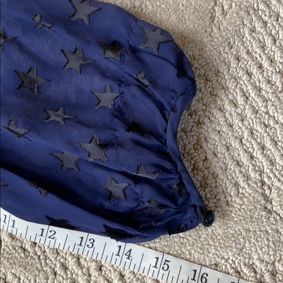 Diane von Furstenberg navy silk peasant blouse - Picture 8 of 13